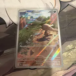 Paldean Wooper 102/094 Phantasmal Flames Illustration Rare Pokemon TCG Card NM - Image 1