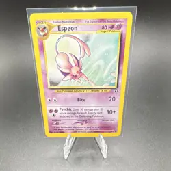 Pokemon Espeon 1/75 Neo Discovery Stage 1 70 HP Holo Rare Card English - Image 1