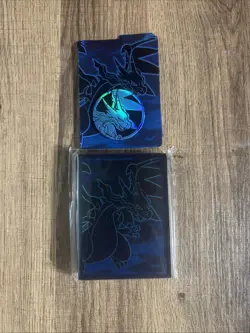 Pokemon phantasmal Flames Mega Charizard Sleeves Dividers & Coin - Image 1