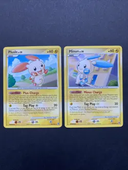 Pokemon TCG - Minun & Plusle 32 & 36/132 - Secret Wonders - Image 1