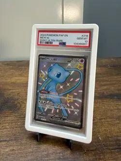 2024 POKEMON PAF EN-PALDEAN FATES SHINY ULTRA RARE #216 MEW EX PSA 10 - Image 1