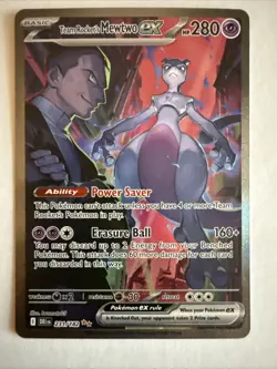 Pokemon TCG Destined Rivals Team Rockets Mewtwo EX Card 231/182 - Image 4
