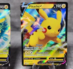 Pokemon TCG Lot of 2 Pikachu V Promo cards SWSH198/SWSH061 Holos Nice - Image 3