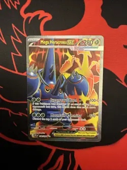 Mega Heracross EX 108/094 Phantasmal Flames Pokemon Full Art Illustration Rare - Image 1