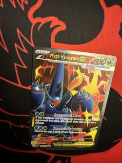 Mega Heracross EX 108/094 Phantasmal Flames Pokemon Full Art Illustration Rare - Image 3