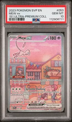 2023 POKEMON SVP EN-SV BLACK STAR PROMO 151 ULTRA-PREM COLL #053 MEW EX PSA 10 - Image 1