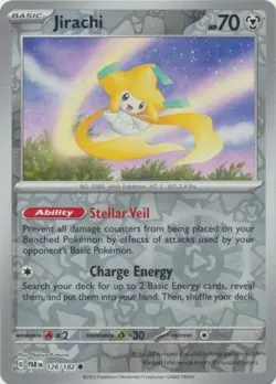 JIRACHI 126/182 PARADOX RIFT POKEMON (REVERSE HOLO, NM) - Image 1