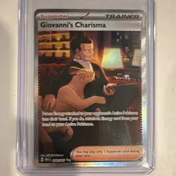 Pokemon Giovanni's Charisma 204/165 Sv: Scarlet & Violet 151 SIR Full Art Holo - Image 1