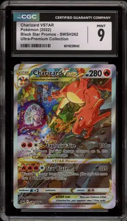 Pokemon Charizard VSTAR Ultra-Premium Coll. Full Alt Art Promo SWSH262 CGC 9 - Image 1