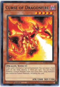 Yugioh - Curse of Dragonfire TOCH-EN037 1st Edition - Toon Chaos - Image 1