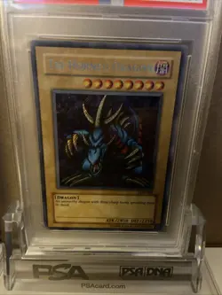 Yu-Gi-Oh Legend of Blue Eyes TRI-HORNED DRAGON LOB-000 PSA 9 Mint - Image 2