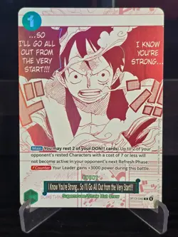 I Know You're Strong. So I'll Go All Out from the Very Start! OP13-040 R - Promo - Image 1