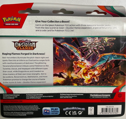 Pokemon TCG Scarlet & Violet - Obsidian Flames Booster Blister - 3 Packs 820650853784 - Image 2