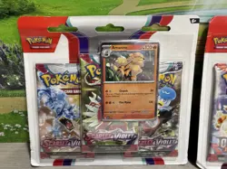 2X Pokemon TCG: Obsidian Flames Scarlet & Violet Eevee Promo (3 Pack Blister) 820650853784 - Image 2