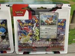 2X Pokemon TCG: Obsidian Flames Scarlet & Violet Eevee Promo (3 Pack Blister) 820650853784 - Image 3