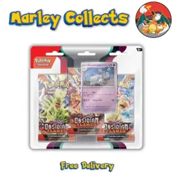Pokemon TCG Scarlet & Violet Obsidian Flames Triple Blister Pack - Houndstone - Image 1