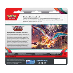 Pokemon TCG Scarlet & Violet Obsidian Flames Triple Blister Pack - Houndstone - Image 3