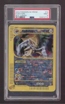 2003 Pokemon Kabutops #12 Crystal Skyridge Box Topper Mint PSA 9 - Image 1