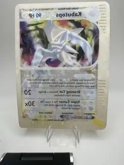 2003 Pokemon CRYSTAL KABUTOPS Skyridge REVERSE HOLO Rare JUMBO TOPPER LP - Image 2