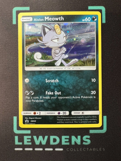 Alolan Meowth - SM43 - Cosmos Holo - Sun & Moon Black Star Promo - Pokemon Card - Image 1