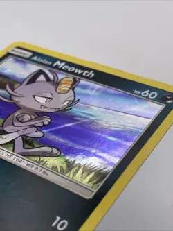 Pokemon Card Alolan Meowth SM43 Cosmo Holo Sun & Moon Black Star Promo - Image 5