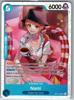 Nami OP11-054 SR English A Fist of Divine Speed - One Piece Card - NM - Image 1