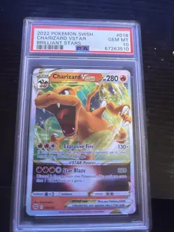 Pokemon TCG Charizard VSTAR Holo Ultra Rare Card Brilliant Stars 18/172 - Image 1