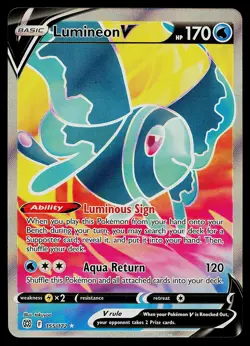 Pokemon Card - Lumineon V Brilliant Stars 155/172 Ultra Rare Full Art SWSH Holo - Image 1