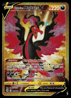 Pokemon Card - Galarian Moltres V Brilliant Stars 183/172 Secret Rare - Image 1