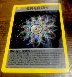 Pokemon Cards: Team Rocket 1st Edition Rare Holo: Rainbow Energy RARE # 17/82 - Image 2
