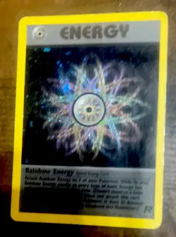 Pokemon Cards: Team Rocket 1st Edition Rare Holo: Rainbow Energy RARE # 17/82 - Image 3