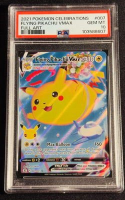 Flying Pikachu VMAX 007/025 Celebrations Ultra Rare PSA 10 Gem Mint Pokemon Card - Image 1
