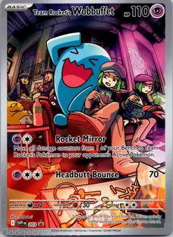 Team Rocket's Wobbuffet 203 Promo Scarlet & Violet Pokemon NM - Image 1
