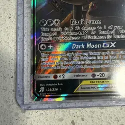2019 Pokemon Umbreon & Darkrai GX 125/236 Sm-Unified Minds Ultra Rare Holo - Image 5