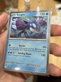 🌀SWIRL🌀 Kyogre 034/132 Cosmos Holo Knock Out Collection Box Promo Pokemon - Image 4