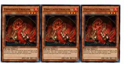 Yugioh- 3X Unmasked Dragon - Rare - Unlimited - NECH-EN035 - Near Mint - Image 1
