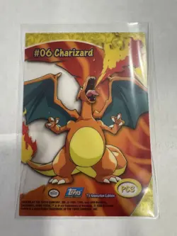 2000 Pokemon Charizard #06 Topps PC3 TV Animation Clear Card Variant - Image 2