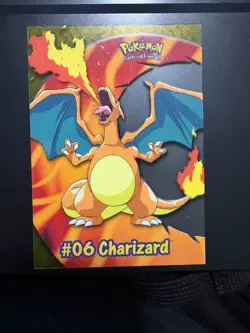 2000 Pokemon Charizard #06 Topps PC3 TV Animation Clear Card Variant - MP - Image 1