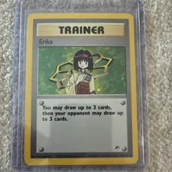 Pokemon Erika Trainer Gym Heroes 16/132 Holo Wizards 2000 Rare - Image 1
