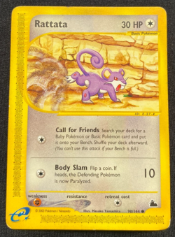 Pokemon Card Rattata 90/144 common 2003 Skyridge HP - Image 1
