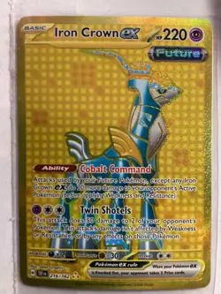 Pokemon TCG Iron Crown EX Gold Hyper Rare Card Temporal Forces 216/162 NMMT - Image 1