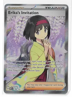 Erika's Invitation 196/165 Pokemon 151 Full Art FA Ultra Rare TCG Card NM - Image 1