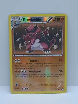Pokemon Krookodile TCG Black White Reverse Holo Card 65/114 NM- - Image 1