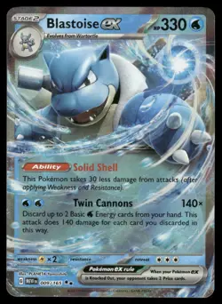 Pokemon Cards Blastoise ex 009/165 151 Double Rare NM *6 - Image 1