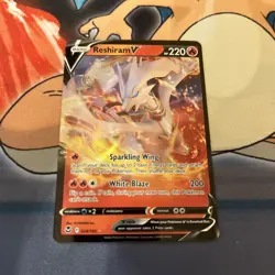 Reshiram V 024/195 Silver Tempest Ultra Rare Holo Pokemon TCG Card NM Foil - Image 1