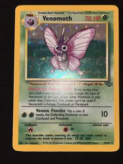 Venomoth ⭐ 13/64 Holo Rare Jungle 1999 Pokemon NM/LP - Image 2