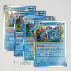 Feraligatr 041/162 Rare Holo x4 - 4x Playset Pokemon S&V Temporal Forces - Image 1