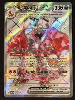 Pokemon Card Charizard EX SVP 074 Scarlet & Violet Black Star Promo Full Art NM - Image 1