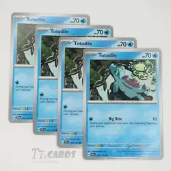 Totodile 039/162 Regular x4 - 4x Playset Pokemon S&V Temporal Forces - Image 1