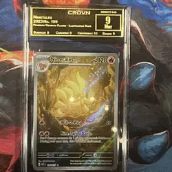 Ninetales Scarlet Violet Obsidian Flames Pokemon TCG 199/197, crown graded 9 - Image 1
